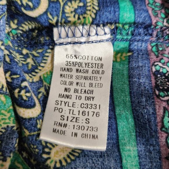 Umgee USA Size Small Peasant Boho Paisley Dress - Picture 8 of 9